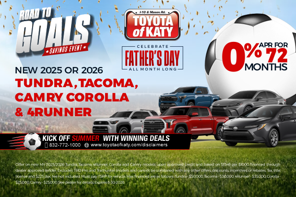 New 2025 or 2026 Tundra, Tacoma, Camry Corolla and 4Runner