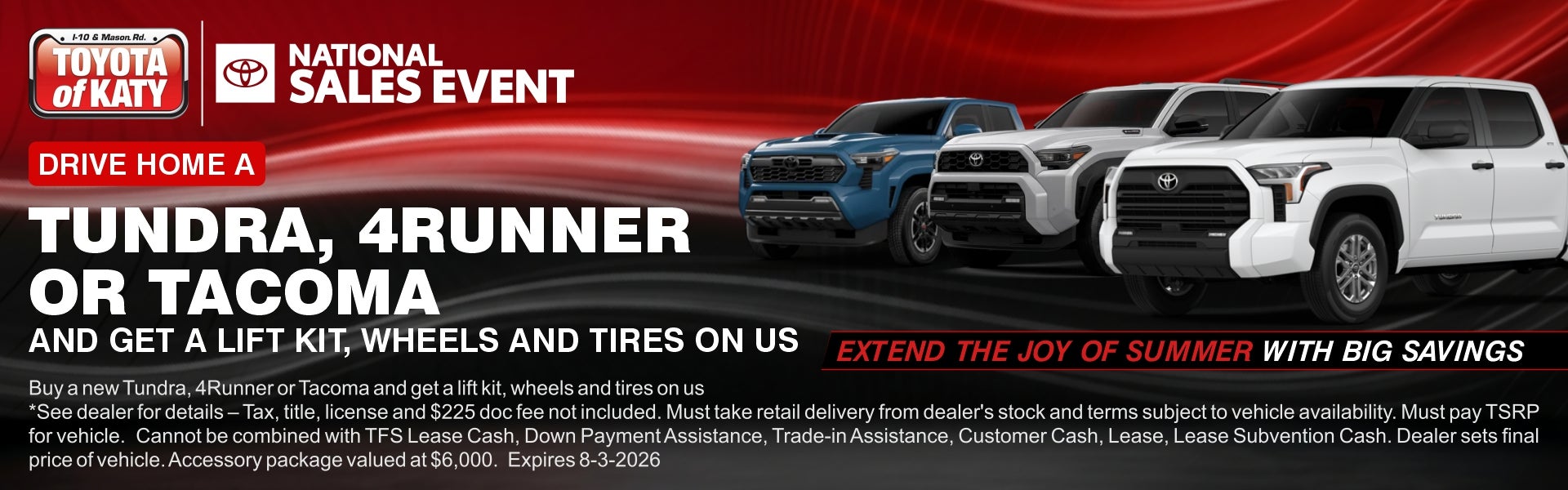 Lift Kit, tire and wheel special