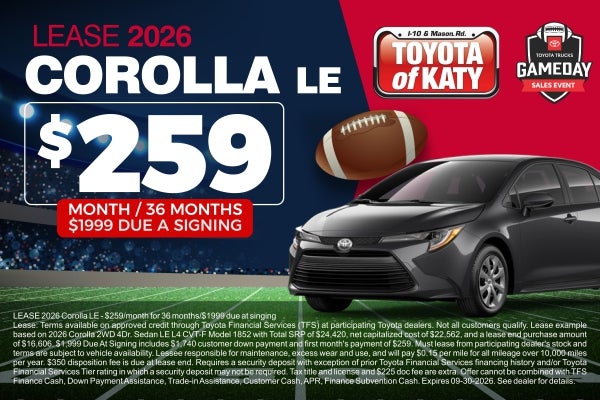 Corolla lease special