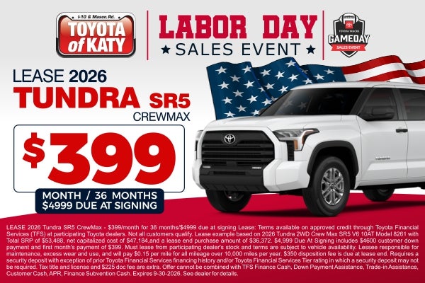 September 2026 Tundra Lease Special