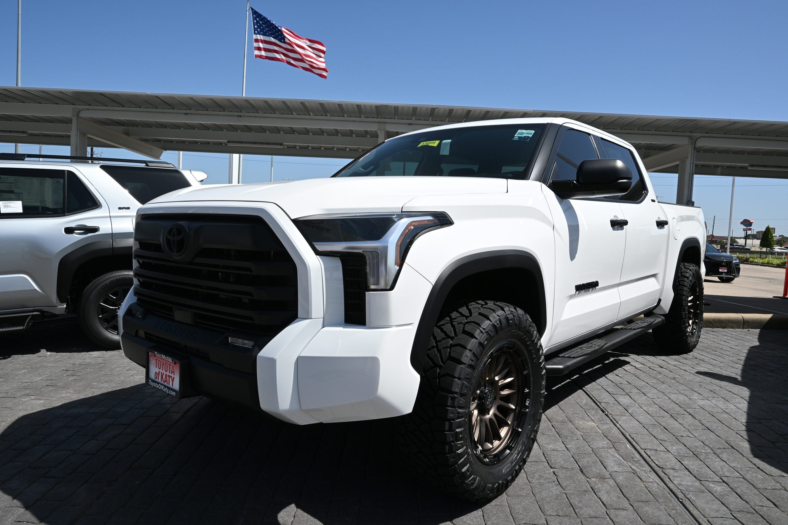 A white 2026 Toyota Tundra at Toyota of Katy